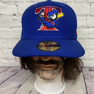 New Era Blue Jays Baseball Hat Cap Fitted 7 1/2 59Fifty Retro 2001-2003 Logo